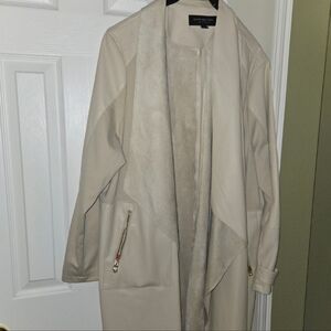 Marc New York Women's Beige Waterfall Jacket, size 3X